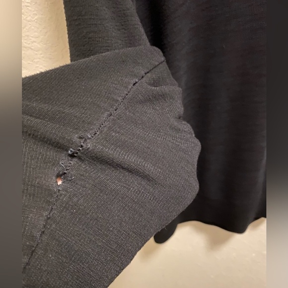 Monrow Black Lightweight Sweatshirt Size L (FLAWS) - Picture 9 of 12